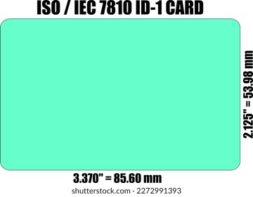 ISO IEC 7810 ID-1 card blank template