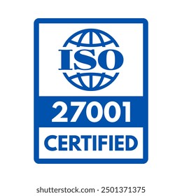 iso information security management system certified, vector illustration isolated on white background