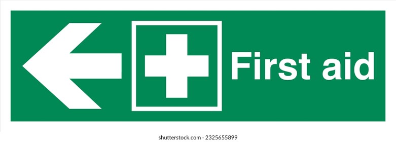 ISO International signs label symbol icon Safe condition first aid Direction To The Left