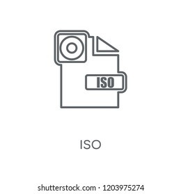 Iso linear icon. Iso concept stroke symbol design. Thin graphic elements vector illustration, outline pattern on a white background, eps 10.