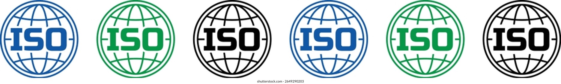 ISO logo certification, Certified Company Certificate ISO Blue vector, Quality Certificate, iso mark certification, ISO certified symbol vector illustration, Certified Company, Quality Certificate