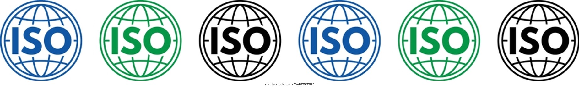 ISO logo certification, Certified Company Certificate ISO Blue vector, Quality Certificate, iso mark certification, ISO certified symbol vector illustration, Certified Company, Quality Certificate