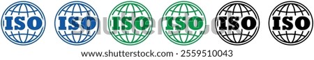 ISO logo certification, Certified Company Certificate ISO Blue vector, Quality Certificate, iso mark certification, ISO certified symbol vector illustration, Certified Company, Quality Certificate