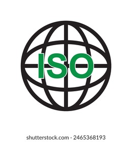 ISO logo design vector illustration