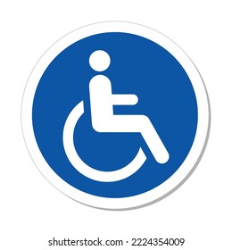 ISO Mandatory Action Sign: Accessible Symbol
