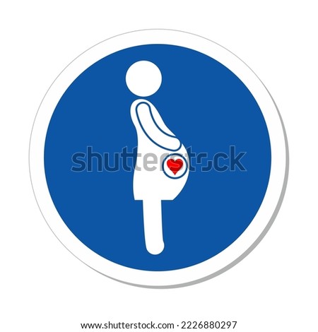ISO Mandatory Circle Sign: Expectant Mother Graphic