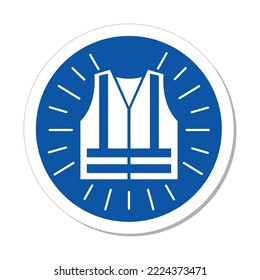 ISO-obligatorisches Circle Sign: Hochsichtvest-Symbol (IS-1295)