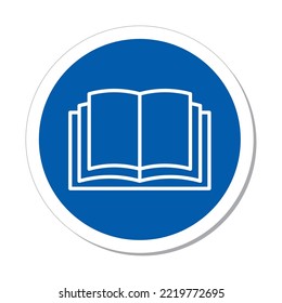 Signo de círculo obligatorio ISO: Leer símbolo manual del operador