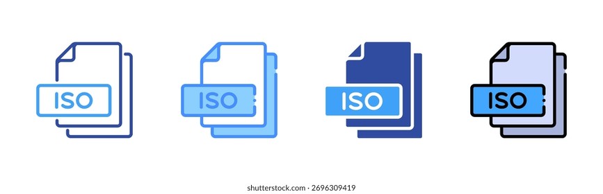 Conjunto de iconos Iso Multi Style