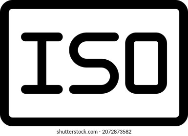 Iso Outline Vector Icon Design
