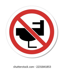 ISO Prohibition Circular Sign: No Dumping In Sink Symbol