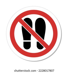 ISO Prohibition Sign: Do Not Stand Here Symbol