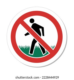 ISO-Verbotszeichen: Nicht auf dem Grassymbol laufen