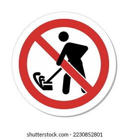 ISO Prohibition Sign: Do Not Create Dust Symbol