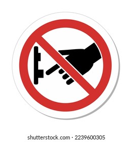 ISO Prohibition Sign: Do Not Turn Off Switch Symbol