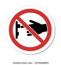 Signo de prohibición ISO: No activar símbolo del interruptor