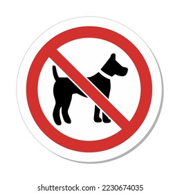 ISO Prohibition Sign: No Dog Allowed Symbol