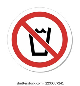 ISO Prohibition Sign: No Drinking Symbol