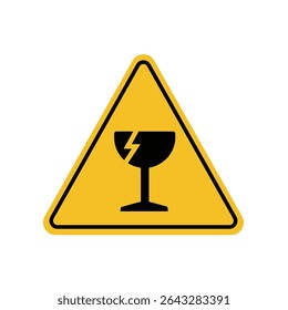 ISO Prohibition Sign: No Fragile Items Symbol Suitable for posters and web icons	
