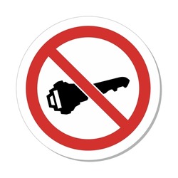 ISO Prohibition Sign: No Ignition Symbol