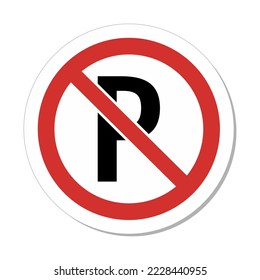 ISO Prohibition Sign: No Parking Symbol