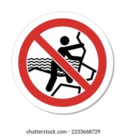 ISO Prohibition Sign: No Rock Climbing Symbol