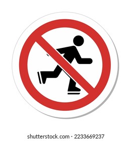 ISO Prohibition Sign: No Rollerblading Symbol