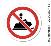 ISO Prohibition Sign: No Snowmobiling Symbol
