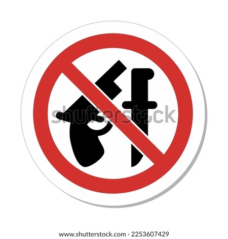 ISO Prohibition Sign: No Weapons Allowed Symbol