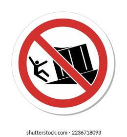 ISO Prohibition Sign: Unsupported Loading Dock Symbol