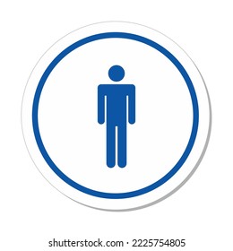ISO Public Service Sign: Men's Restroom Symbol