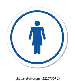 ISO Public Service Sign: Women's Restroom Symbol