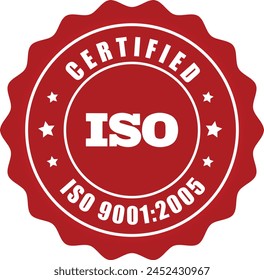 ISO Seal , ISO Stamp, Certified Company Certificate, ISO 9001:2005 Blue vector, Quality Certificate