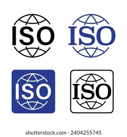 ISO Sign Icon Set Vector Design.