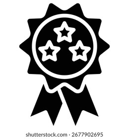 Icono estándar del Web de la insignia del ISO en estilo negrita