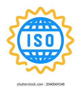 iso standard color icon vector. iso standard sign. isolated symbol illustration