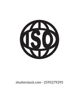 ISO symbol icon,vector illustration template design