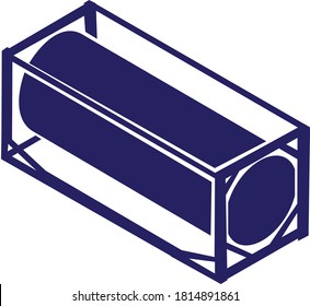 Iso tank. Vector of specific type of container called isotank