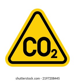 Iso Triangle Warning Sign Co2 Symbol Stock Vector (Royalty Free ...