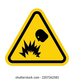 ISO-Dreieck-Warnzeichen: Explosionsgefahr-Symbol