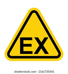 ISO Triangle Warning Sign: Explosive Atmosphere Warning Symbol