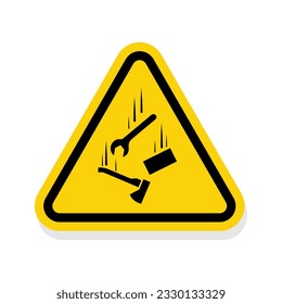ISO Triangle Warning Sign : Falling Materials Symbol