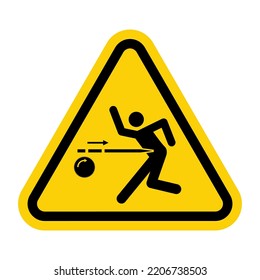 Signo de advertencia del triángulo ISO: Símbolo de riesgo de Kickback (IS-2087)