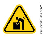 ISO Triangle Warning Sign: Lifting Hazard Symbol