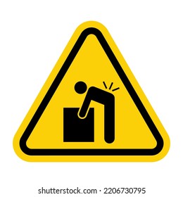 ISO Triangle Warning Sign: Lifting Hazard Symbol