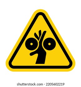ISO Triangle Warning Sign: Pinch Point Entanglement Symbol