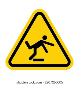 ISO Triangle Warning Sign: Tripping Hazard Symbol (IS-2021)