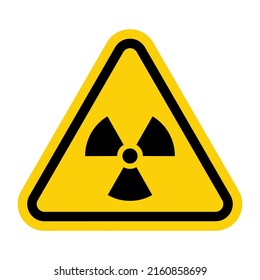 ISO Triangle Warning Sign: ISO W003 - Radiation Hazard Symbol