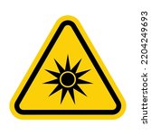 ISO Triangle Warning Sign: ISO W027 - Optical Radiation Symbol (IS-2077)