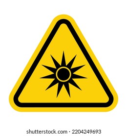 ISO Triangle Warning Sign: ISO W027 - Optical Radiation Symbol (IS-2077)